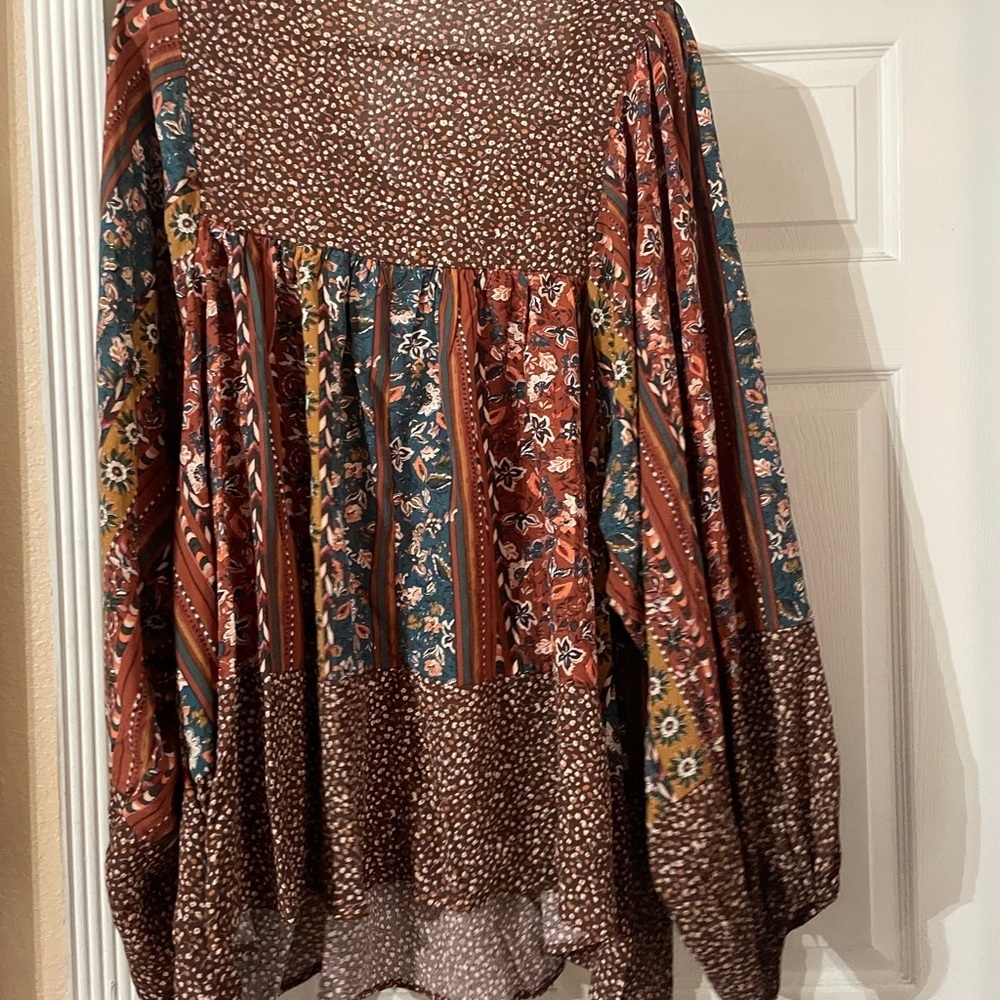 New Haptics Hobo Vintage Print top plus size 3X 🌸🌹🌺 E - Picture 7 of 9